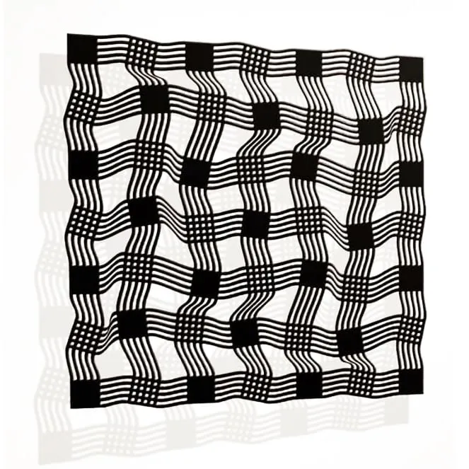 Opticinético de malla calada, obra de Rodrigo Machado