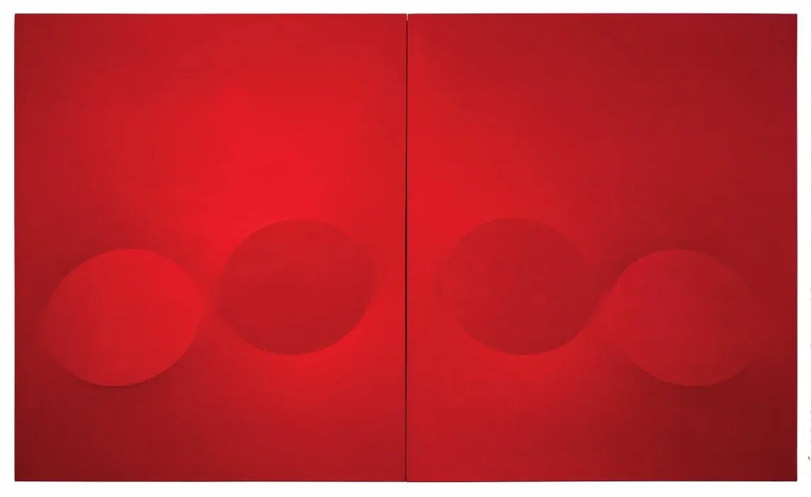 Diptico Rosso, obra de Turi Simeti